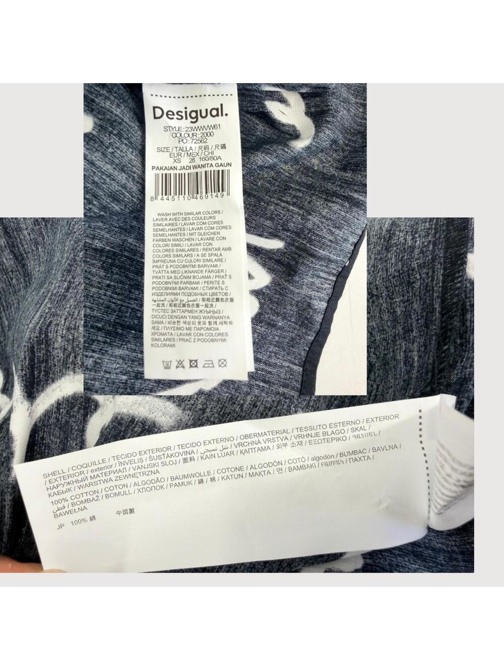 Desigual Salton Message Tunic Dress XS NWT - Picture 5 of 9